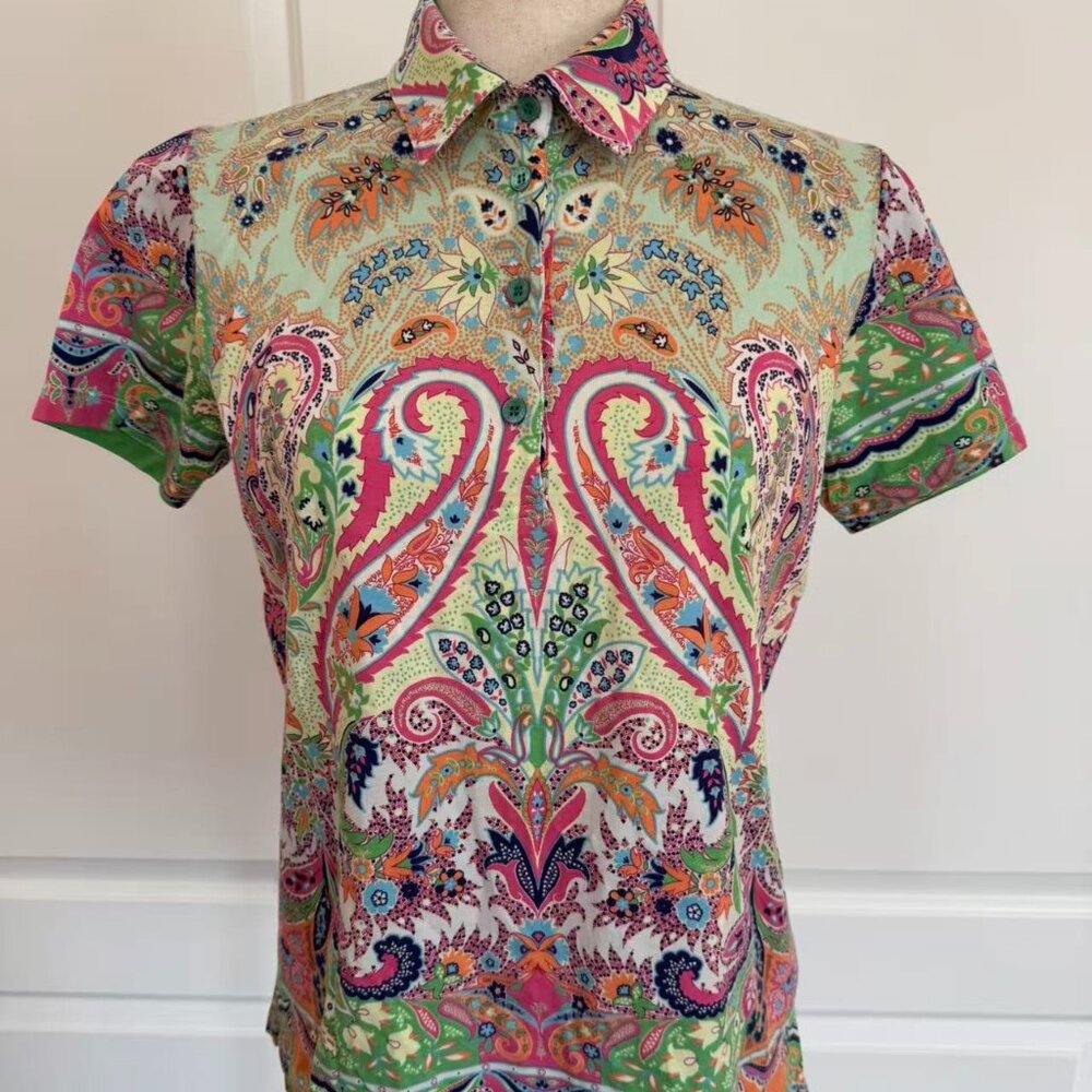 100% Authentic Etro Cotton Polo Shirt, Sz 46
